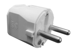 Budget stekker weiß Plastik