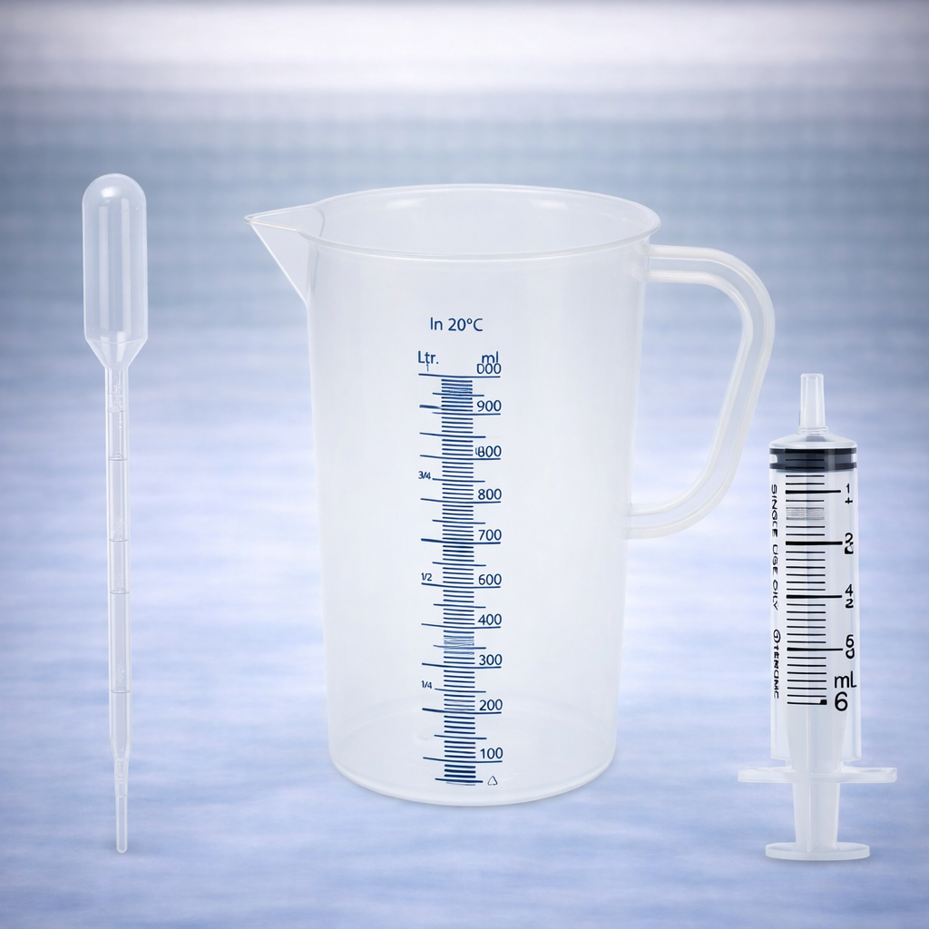 Messebecher/Dosierspritzen