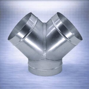 Verbindingselement in een Y-vorm, gemaakt van hoogwaardig verzinkt staal. Dit product is ontworpen voor ventilatie- en luchtcirculatie-toepassingen. De lichte, zilverkleurige afwerking biedt weerstand tegen corrosie. Met een standaard maatvoering voor eenvoudige installatie en veelzijdigheid in gebruik, geschikt voor zowel residentiële als commerciële projecten. Dit item ondersteunt efficiënte luchtverdeling en draagt bij aan een verbeterde energieprestaties.