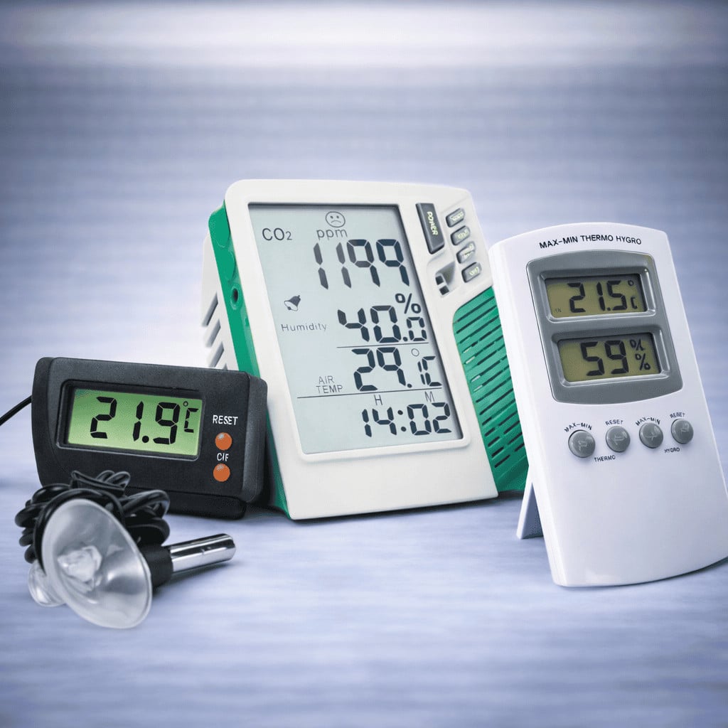 Thermo-, Hygro- und CO2-Messgeräte