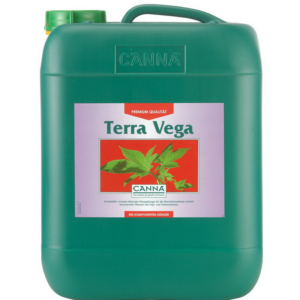 Terra Vega, een vloeibare plantenvoeding van het merk CANNA, speciaal ontwikkeld voor de groeifase van planten. Het product, verpakt in een groene kunststof jerrycan van 5 liter, is geschikt voor gebruik in zowel potgrond als binnen- en buitenteelten. Terra Vega bevordert de groei en ontwikkeling van de wortels en is samengesteld uit hoogwaardige, zorgvuldig geselecteerde voedingsstoffen. Dit product is ontworpen voor de duurzame teelt van zowel hobby- als commerciële kwekers.