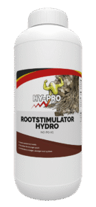 Rootstimulator Hydro van Hy-Pro is een voedingssupplement voor planten, ontworpen om de wortelontwikkeling te bevorderen. Het product is verpakt in een helderwitte kunststof container met een inhoud van 1 liter. De formulering, met de voedingsstoffen NO-PO-K1, ondersteunt de weerstand van de wortels en biedt een stevige basis voor een sterker plantenleven. Geschikt voor hydrocultuurtoepassingen, helpt het bij het ontwikkelen van een groter en sterker wortelstelsel. Het product is milieuvriendelijk en bevordert gezonde groei zonder schadelijke chemicaliën.