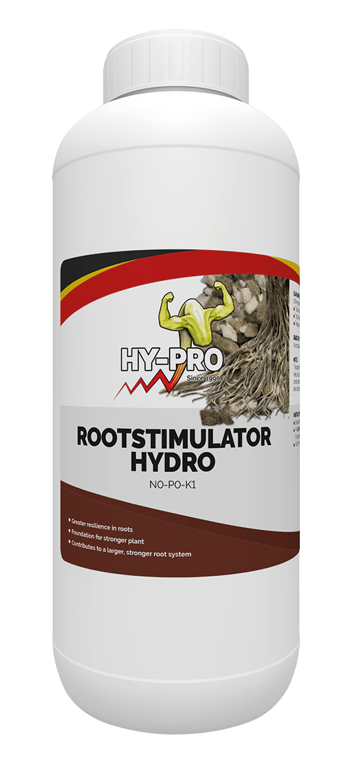 Rootstimulator Hydro van Hy-Pro is een voedingssupplement voor planten, ontworpen om de wortelontwikkeling te bevorderen. Het product is verpakt in een helderwitte kunststof container met een inhoud van 1 liter. De formulering, met de voedingsstoffen NO-PO-K1, ondersteunt de weerstand van de wortels en biedt een stevige basis voor een sterker plantenleven. Geschikt voor hydrocultuurtoepassingen, helpt het bij het ontwikkelen van een groter en sterker wortelstelsel. Het product is milieuvriendelijk en bevordert gezonde groei zonder schadelijke chemicaliën.