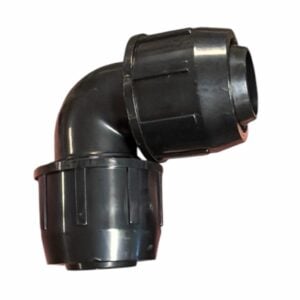 PE hoekverbinding 25 mm voor kunststof buizen.
