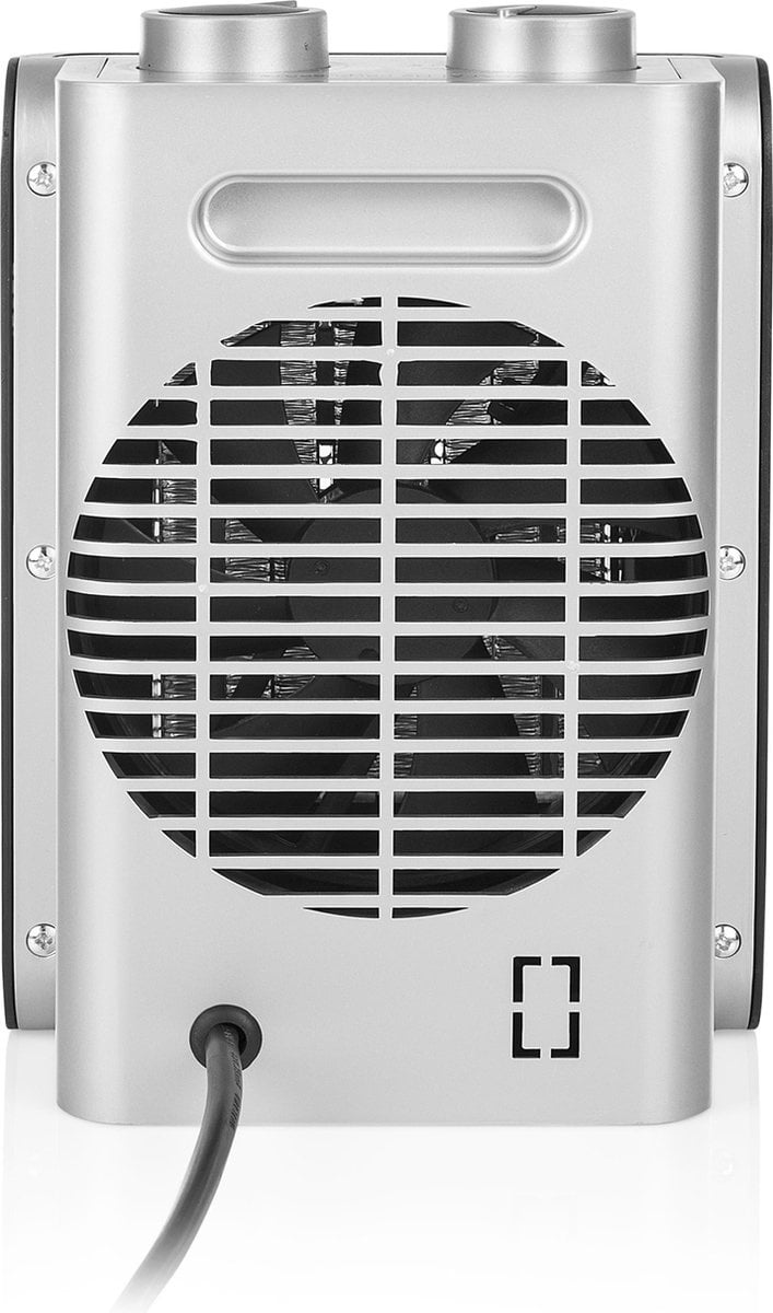 Compacte koelunit met een zilverkleurige behuizing, ontworpen voor koeling in verschillende omgevingen. Het apparaat is voorzien van een ventilator met een rooster dat de luchtstroom optimaliseert. Geschikt voor gebruik in huishoudens of kleine bedrijven. Voedingskabel voor eenvoudig aansluiten op een stroombron. Het ontwerp bevordert energie-efficiëntie en kan bijdragen aan een duurzaam energieverbruik. Afmetingen en specificaties van de technische details zijn niet zichtbaar, maar de functionaliteit ligt voorop in dit ontwerp.