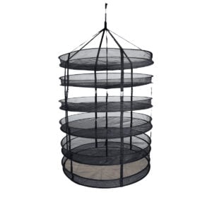 Droognet Zwart, rond 90 cm, 6 lagen