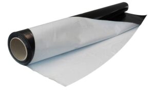 Zwart/wit folie op rol 2x25 mtr