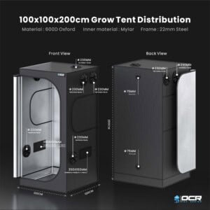 OCR Pro 100 growtent van 100x100x200 cm, ideaal voor binnenkweek.