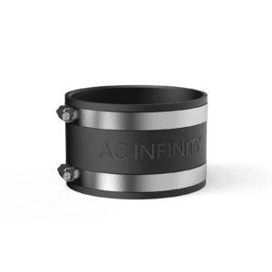 Geluidsreducerende klem 100 mm voor ventilatie en geluidsdemping.