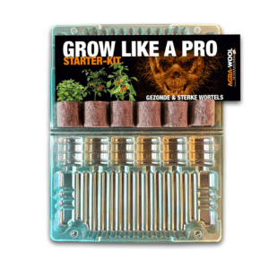 Complete kweekstarter-kit voor gezonde planten en wortels.
