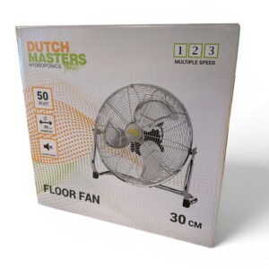 Vloerventilator voor hydrocultuur, 30 cm, 50W, meerdere snelheden.