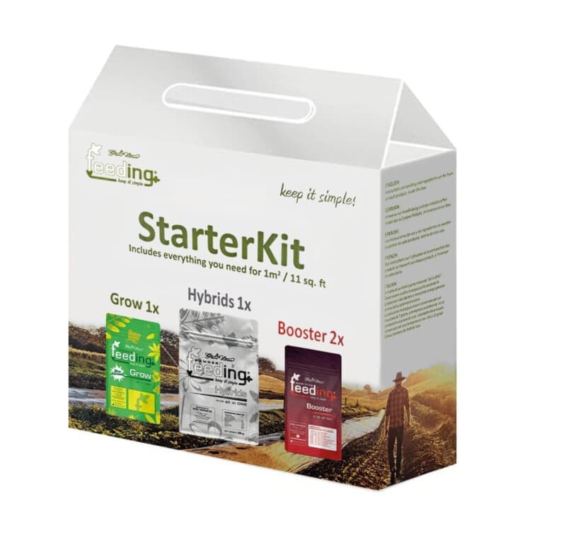Komplettes Pflanzen-Starterkit mit Wachstumsmedien und Boostern für gesunde Pflanzen.