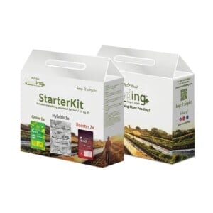 Starter Kit für Pflanzennahrung und Hydrosysteme, inklusive Grow, Hybrid und Booster.